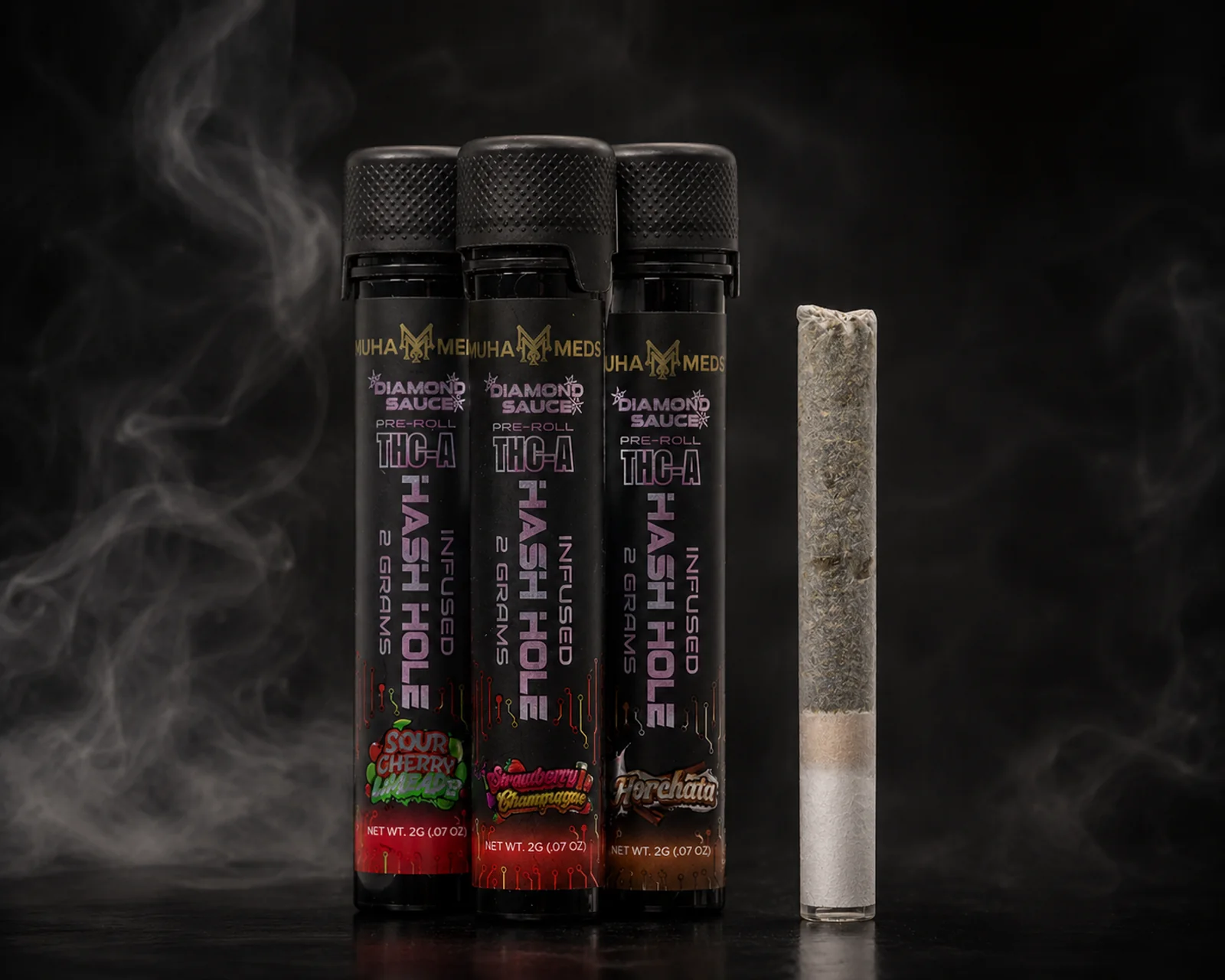Muha Meds Hash Hole infused pre-rolls at Crystal Palace VIP & Goods
